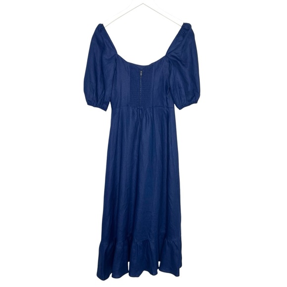 Reformation Belgium Linen Dress Danube Size 4 NEW - Picture 7 of 16